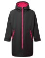 All Seasons Waterproof Changing Robe charcoal-hotpink